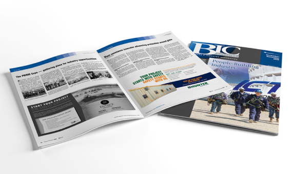 November/December 2022 cover of BIC Magazine and an editorial feature for a modular building company.