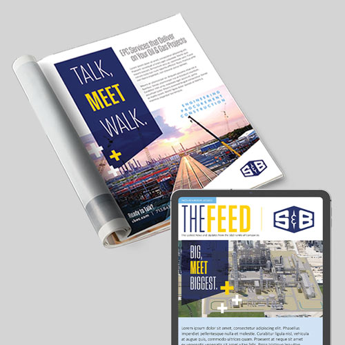 S&B ad in booklet and website on a tablet