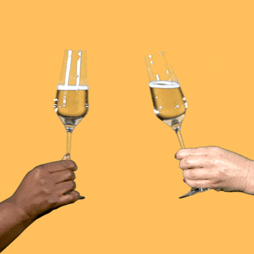 champagn toast yellow background sm
