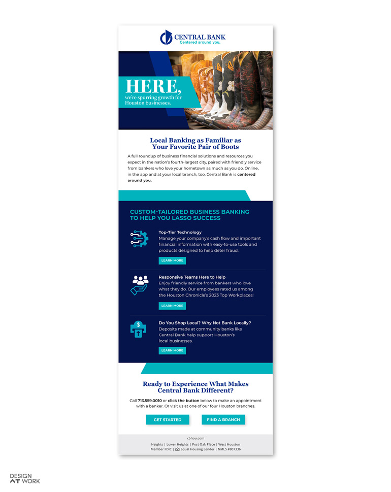 a blue and white website banner