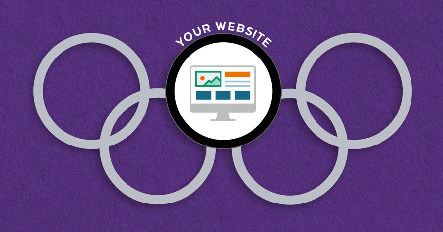 The Olympic black ring represents your website.